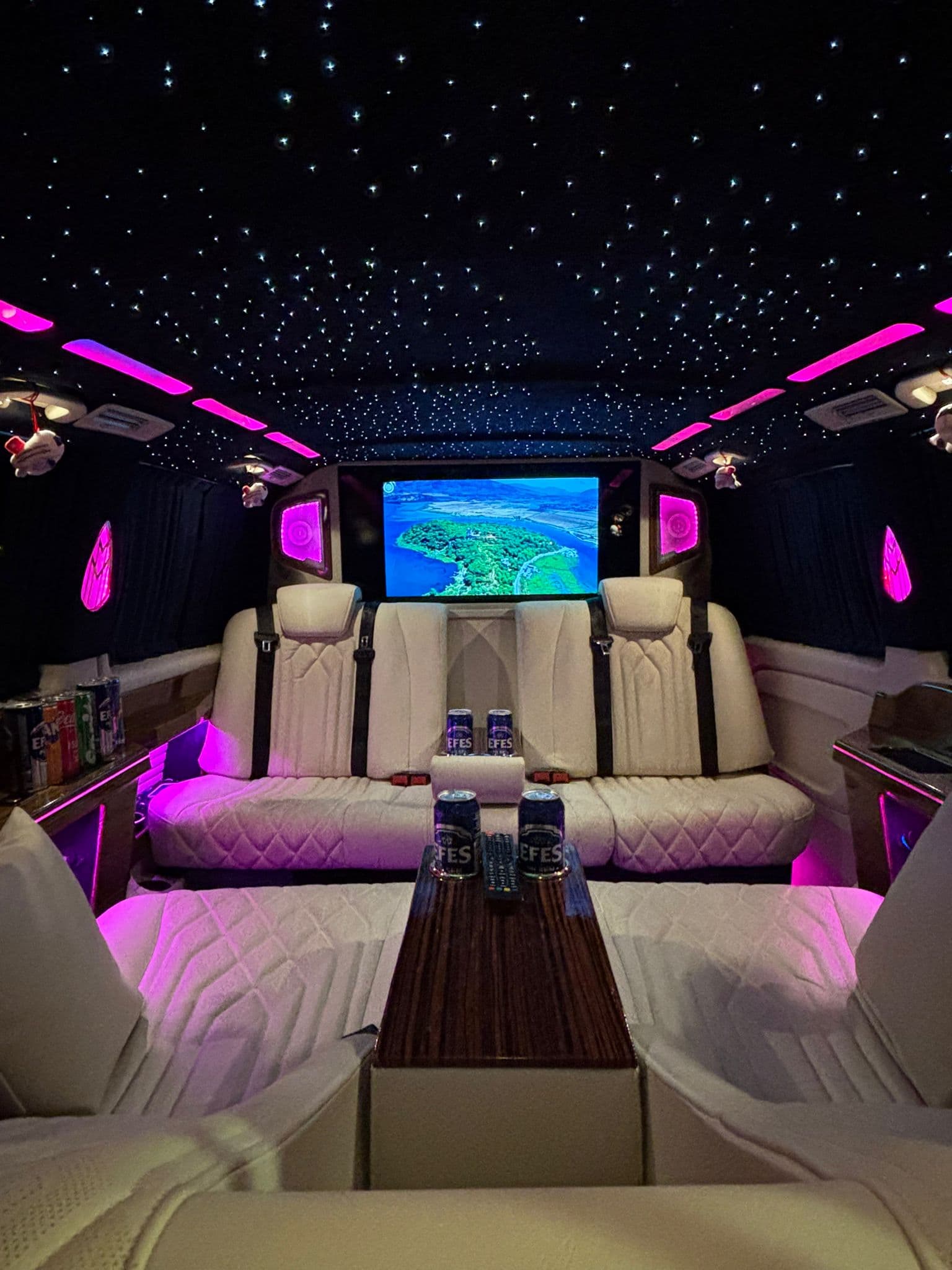 Spacious minivan interior